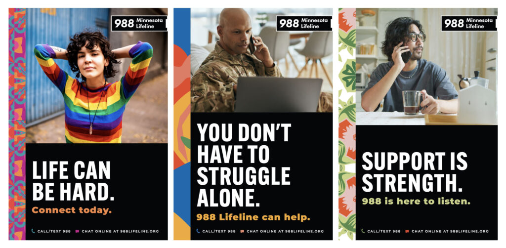 Flyers on the 988 Minnesota Lifeline